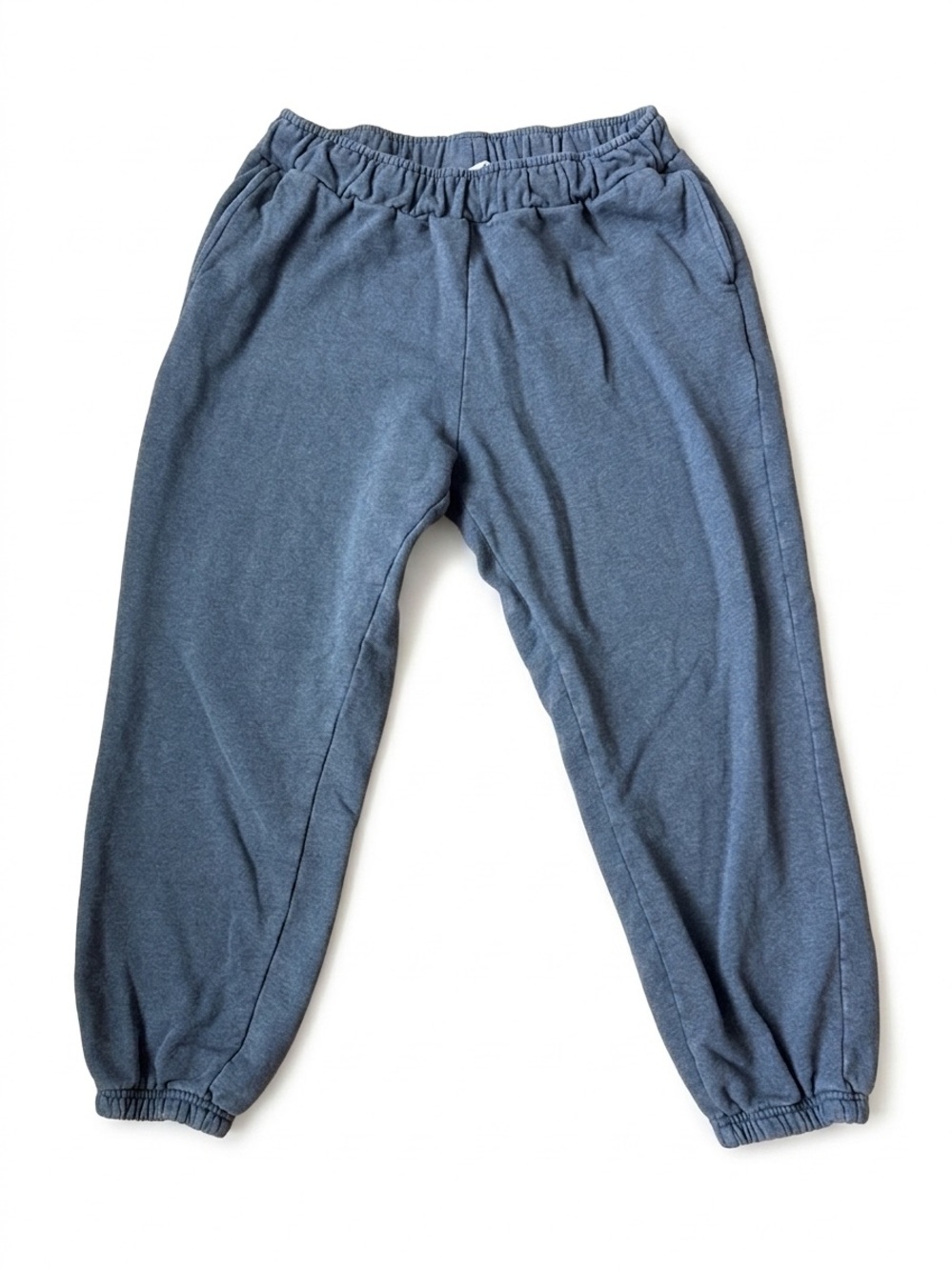 Women's Blue Elastic-Waist Jogger Pants